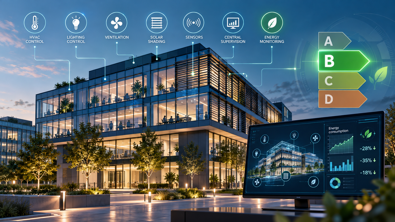 Sistema BACS di gestione e controllo energetico degli edifici secondo UNI EN ISO 52120-1